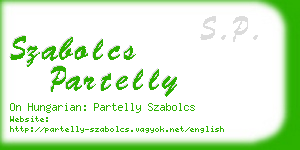 szabolcs partelly business card